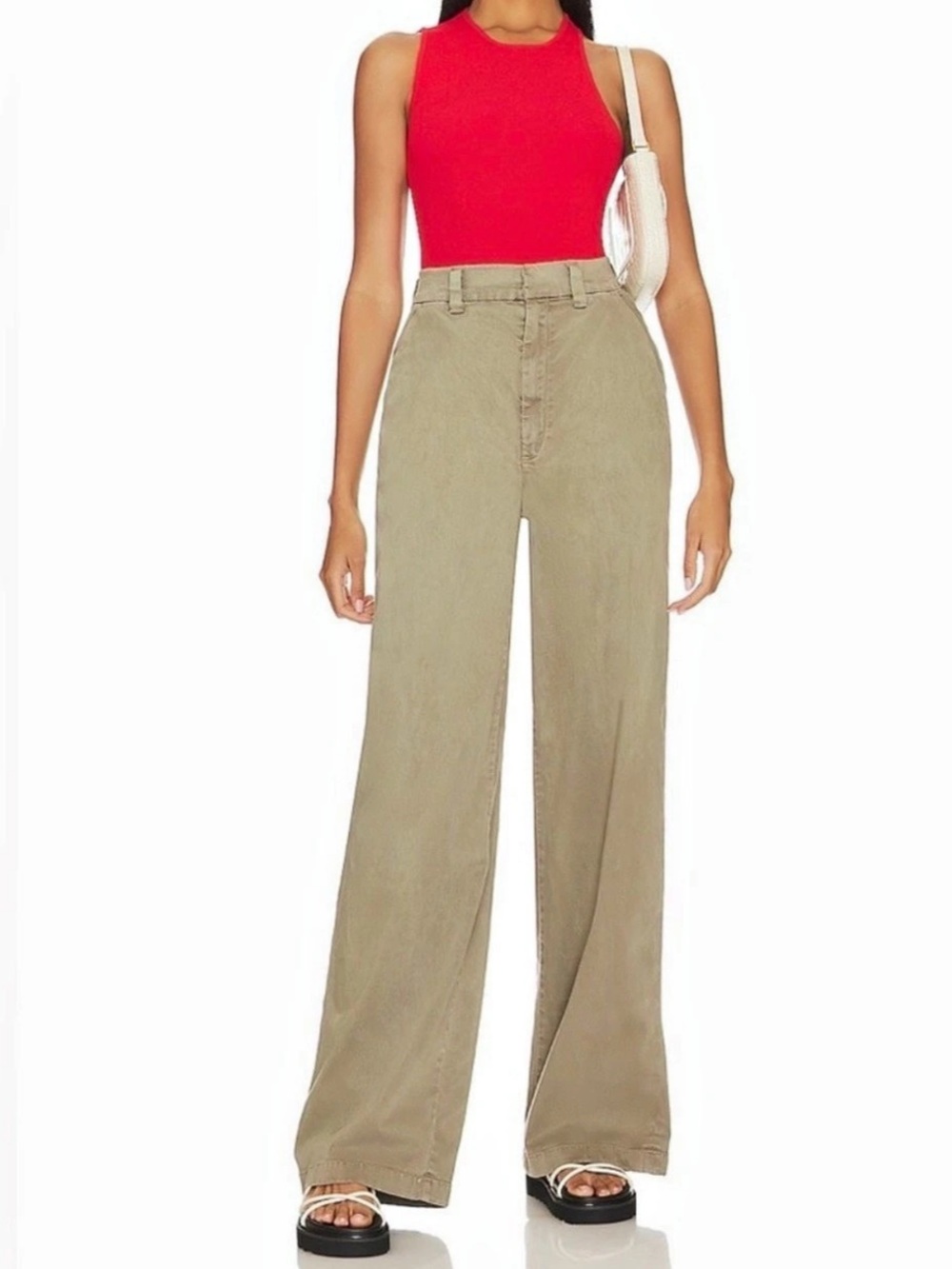 COTTON CITIZEN London Relaxed Pants | Size 25 | Olive/Taupe
